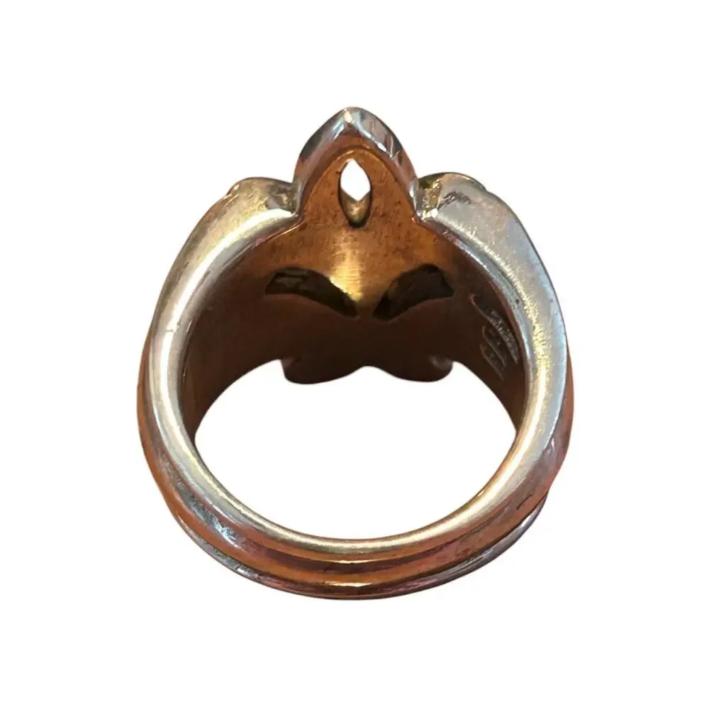 Vintage BARSE Sterling Silver Fleur de Lis Ring Size 6
